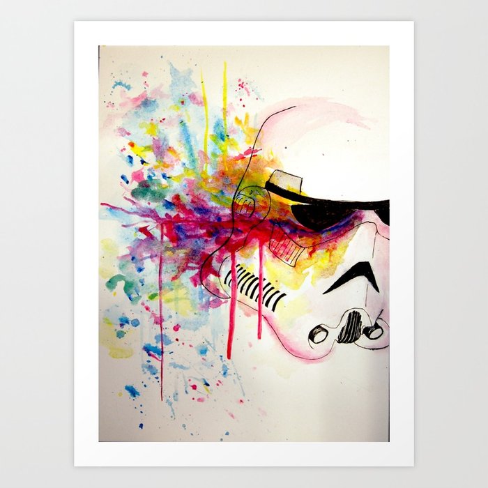 700x700 Watercolor Stormtrooper Art Print By Kerriecook Society6 - Stormtrooper Watercolor