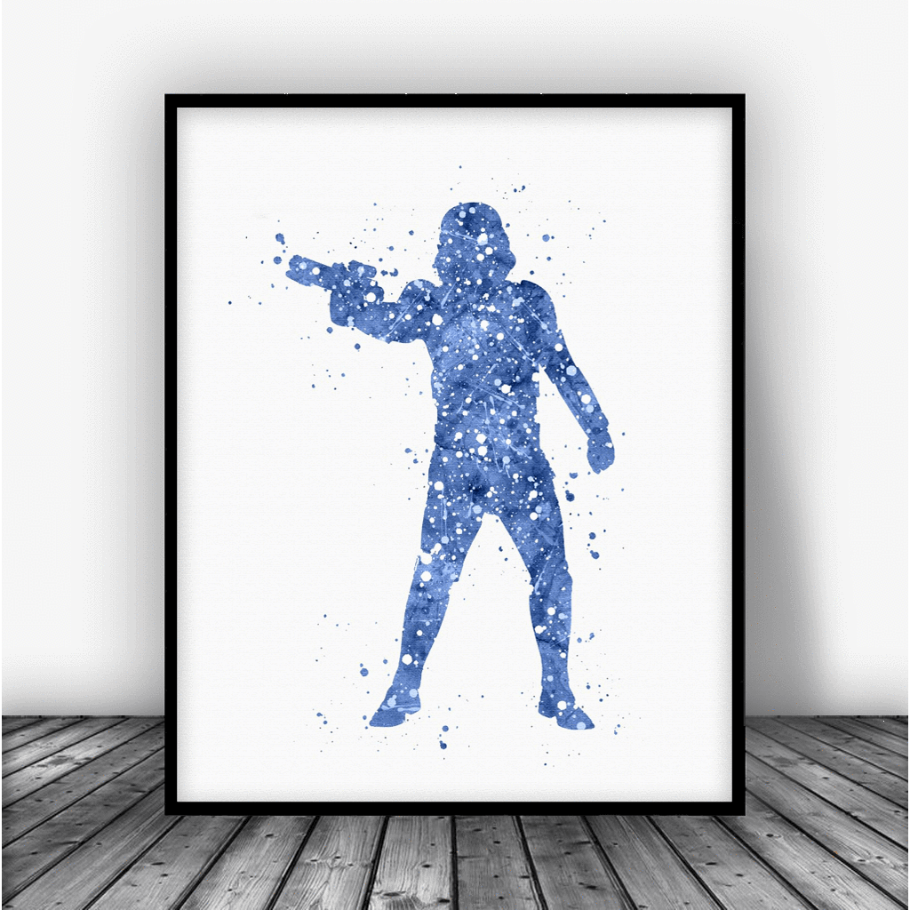 1024x1024 Star Wars Stormtrooper Art Print Poster - Stormtrooper Watercolor