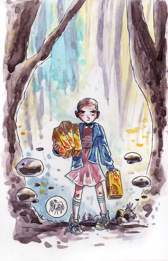 579x900 Pin By Pickled Pidge On Stranger Babes Stranger Things - Stranger Things Watercolor