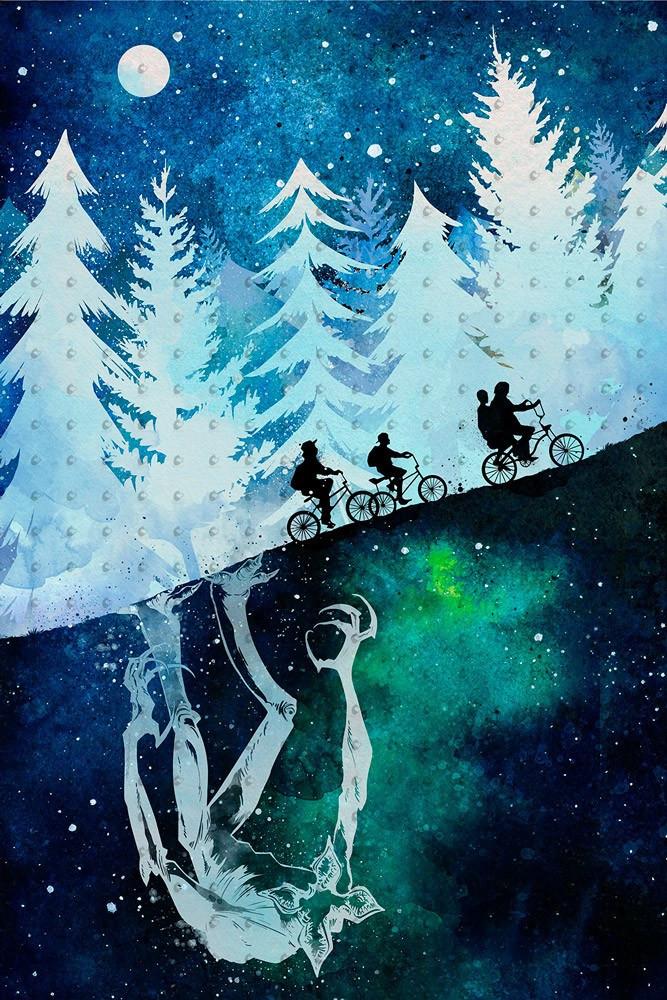 667x1000 Stranger Things Tv Art Poster Penelopeloveprints - Stranger Things Watercolor