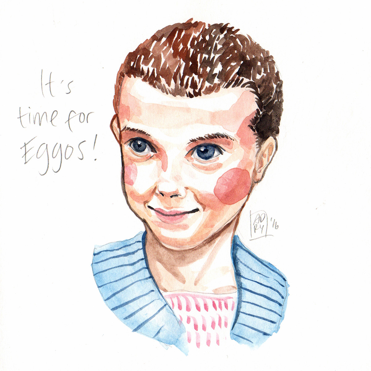 1200x1200 Stranger Things Watercolor Portraits On Behance - Stranger Things Watercolor