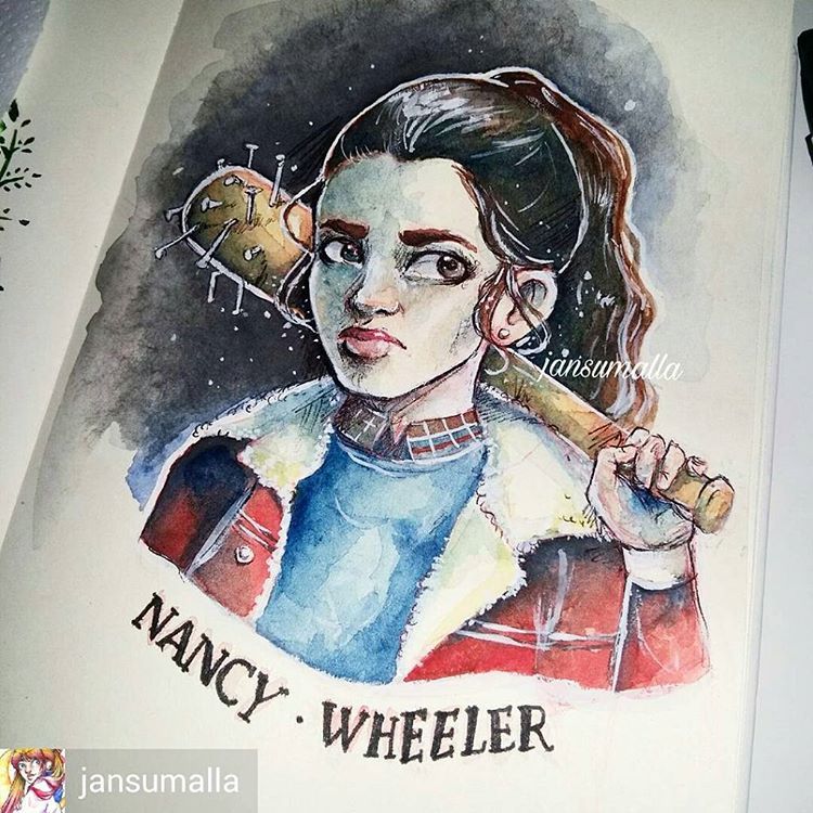 750x750 Stranger Things. En Instagram @jansumalla - Stranger Things Watercolor