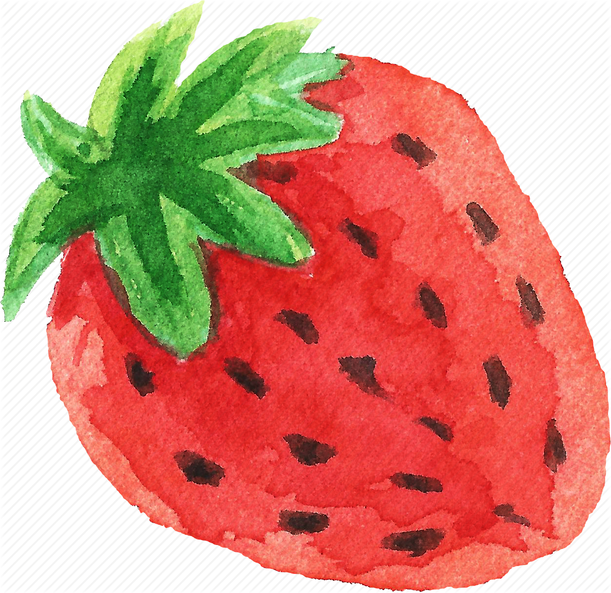 1247x1211 Cuisine, Food, Fruit, Fruits, Strawberry, Watercolor, Watercolors Icon - Strawberry Watercolor