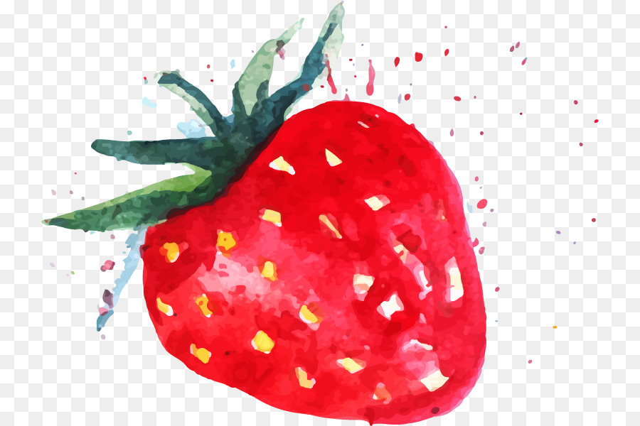 900x600 Strawberry Watercolor Painting Fruit - Strawberry Watercolor
