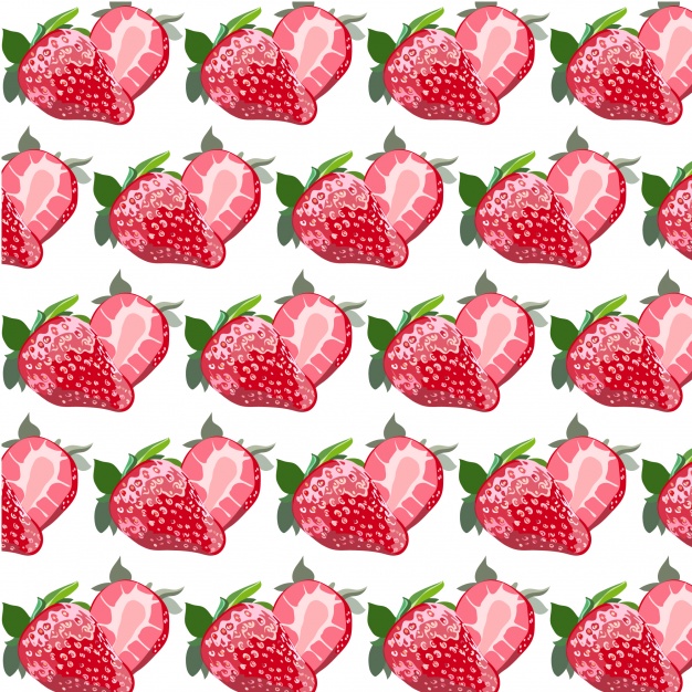 626x626 Strawberry Watercolor Pattern Background Vector Free Download - Strawberry Watercolor