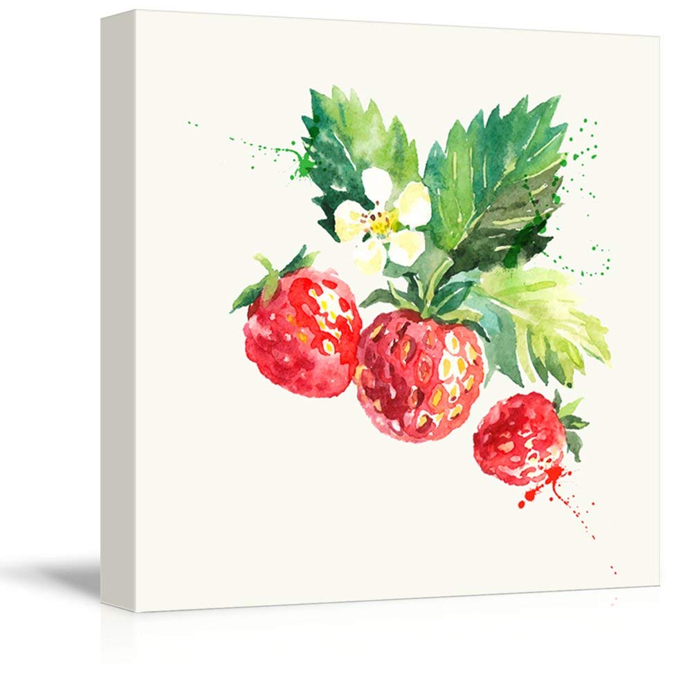 1000x1001 Square Strawberry Watercolor Fruits Watercolor Art And - Strawberry Watercolor
