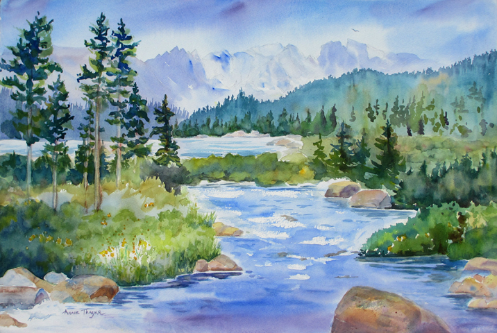 716x480 Annie Thayer Watercolors - Stream Watercolor