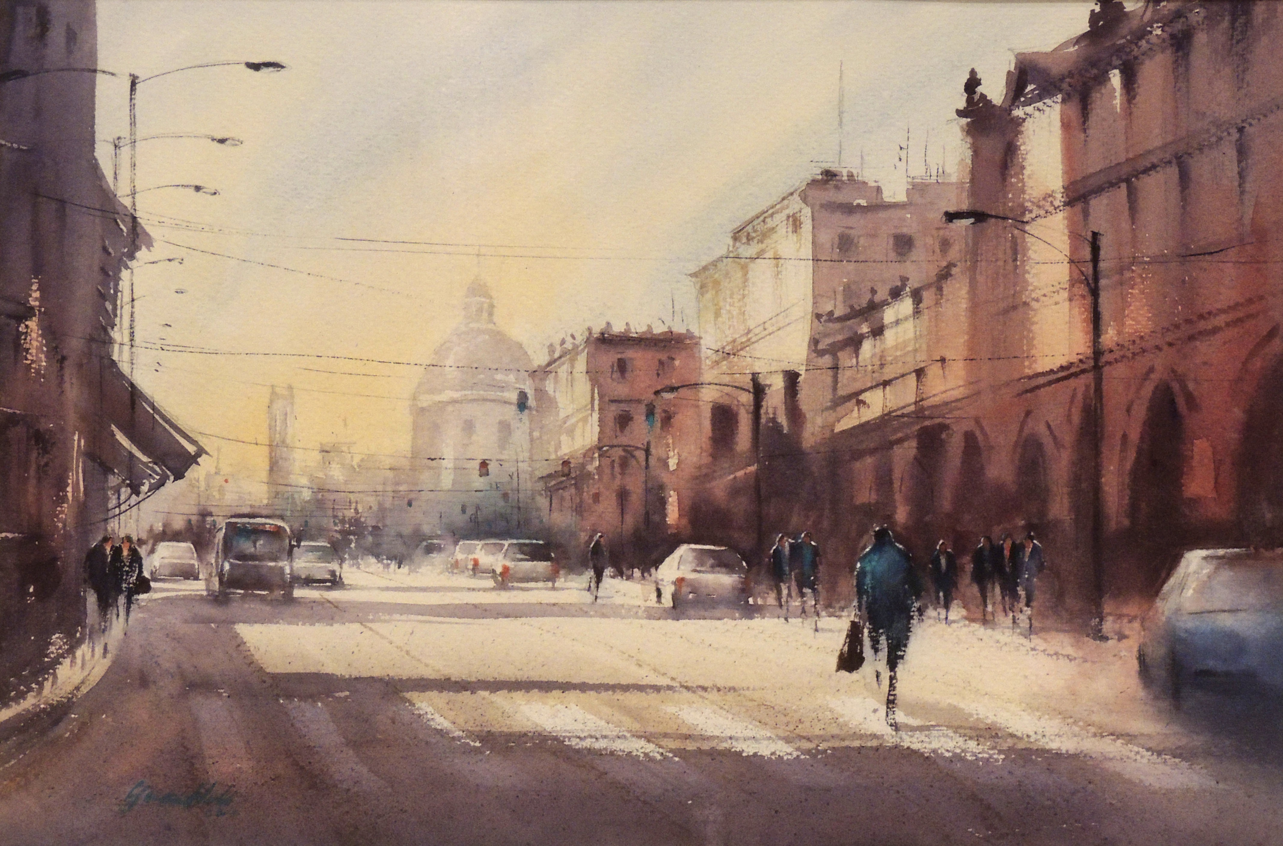 4268x2813 Waterworks Western Ohio Watercolor Society 2017 Exhibition - Street Watercolor