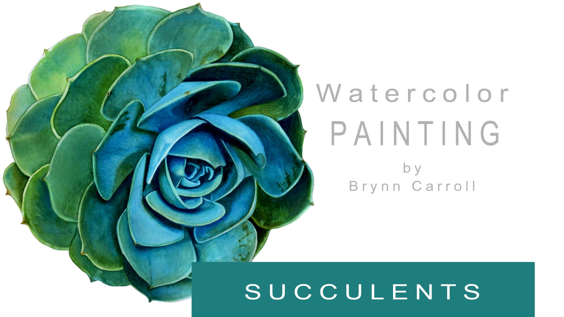 1920x1080 How To Paint A Realistic Succulent - Succulent Watercolor Painting