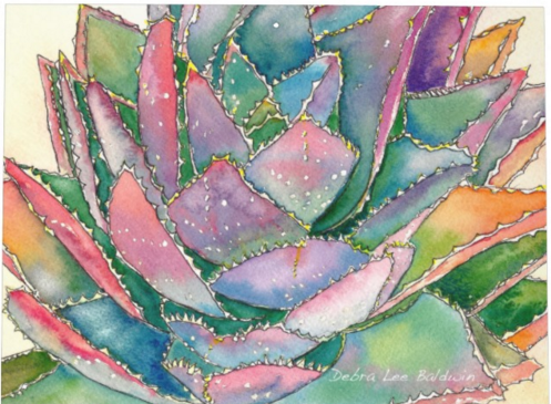 497x365 My 2017 Succulent Watercolor Calendar - Succulent Watercolor Painting
