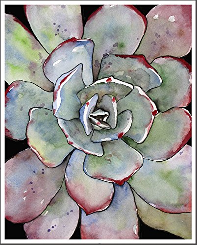 402x500 Gray Succulent Watercolor Painting Agave Wall Art - Succulent Watercolor Painting