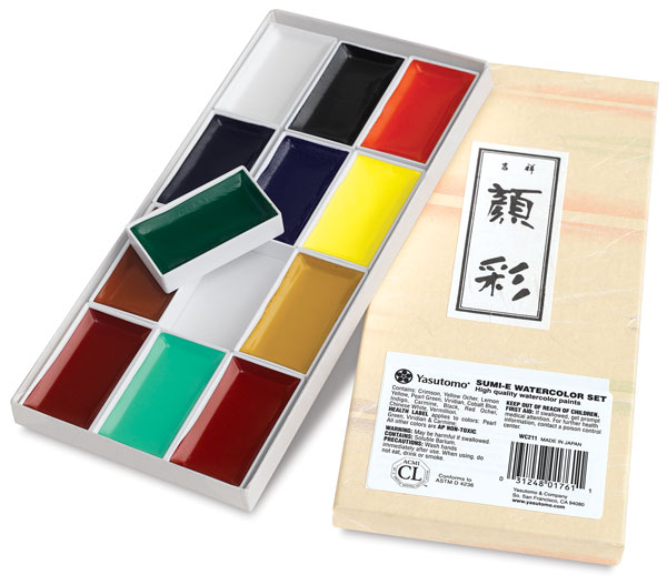 600x527 Yasutomo Sumi E Watercolor Sets - Sumi E Watercolor