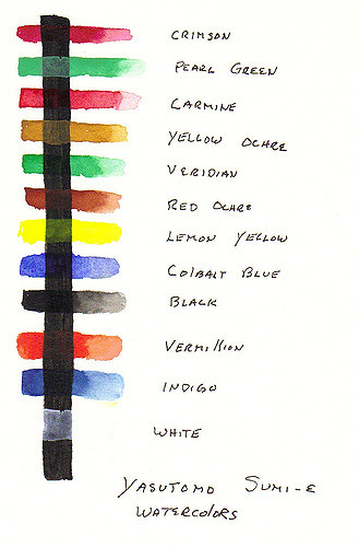 329x500 Yasutomo Sumi E Watercolor Set 2 Sample Colors, Not As - Sumi E Watercolor