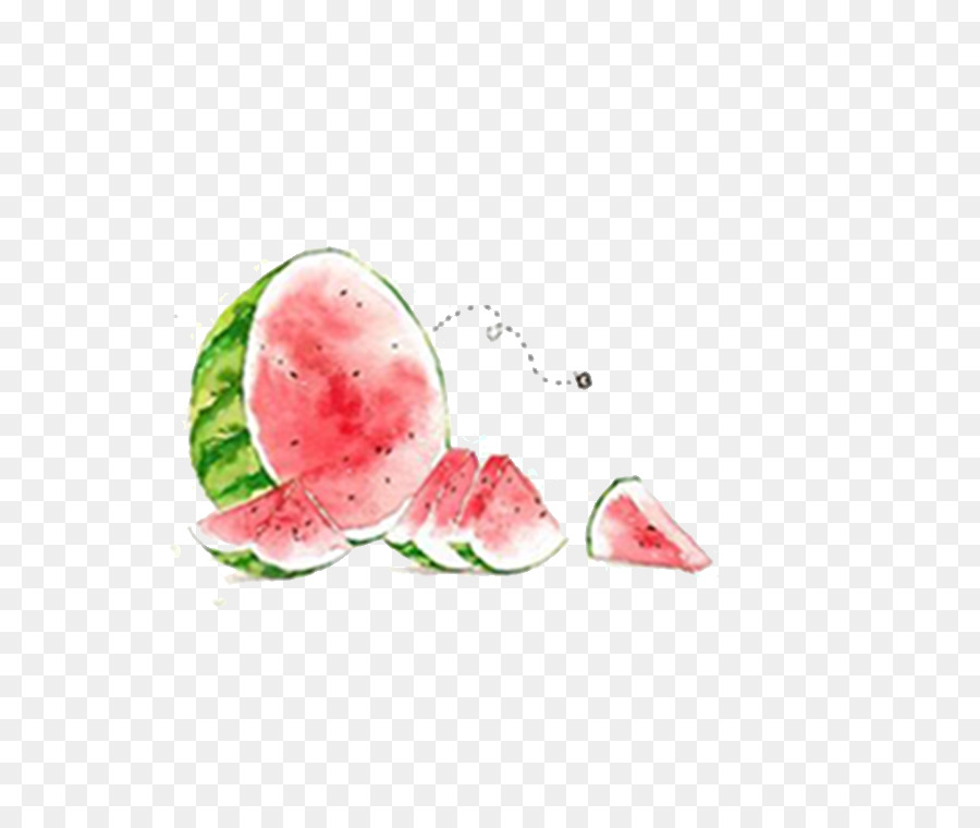 900x760 Watermelon Watercolor Painting Summer Illustration - Summer Watercolor