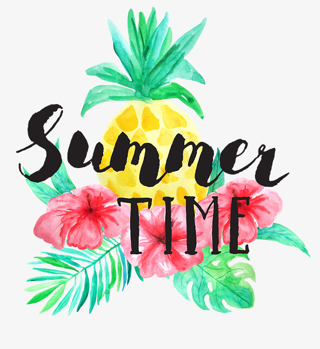 650x710 Fresh Watercolor Tropical Plant Summer Time, Watercolor Clipart - Summer Watercolor