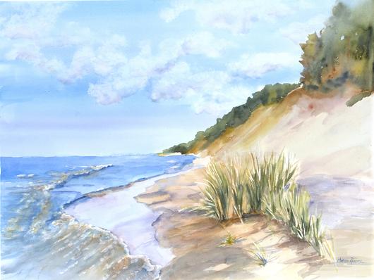 530x398 Shades Of Summer Watercolor Painting Lake Effect Gallery - Summer Watercolor