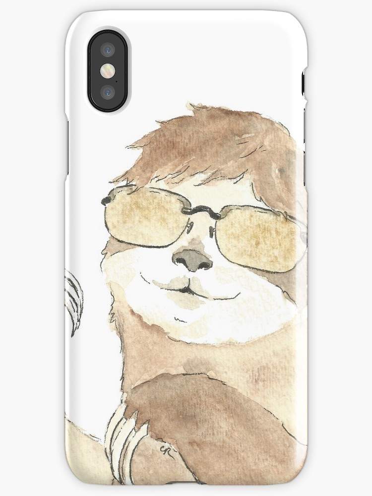 750x1000 Sloth With Sunglasses Watercolor Iphone Cases Amp Covers By - Sunglasses Watercolor