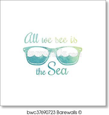 362x382 Art Print Of Watercolor Sunglasses. Barewalls Posters Amp Prints - Sunglasses Watercolor