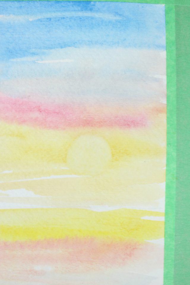 640x960 How To Paint A Sunset With Watercolors Painting - Sunset Watercolor Technique