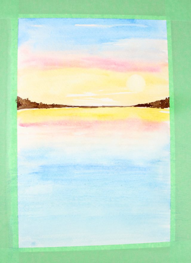 640x880 How To Paint A Sunset With Watercolors Ehow - Sunset Watercolor Technique