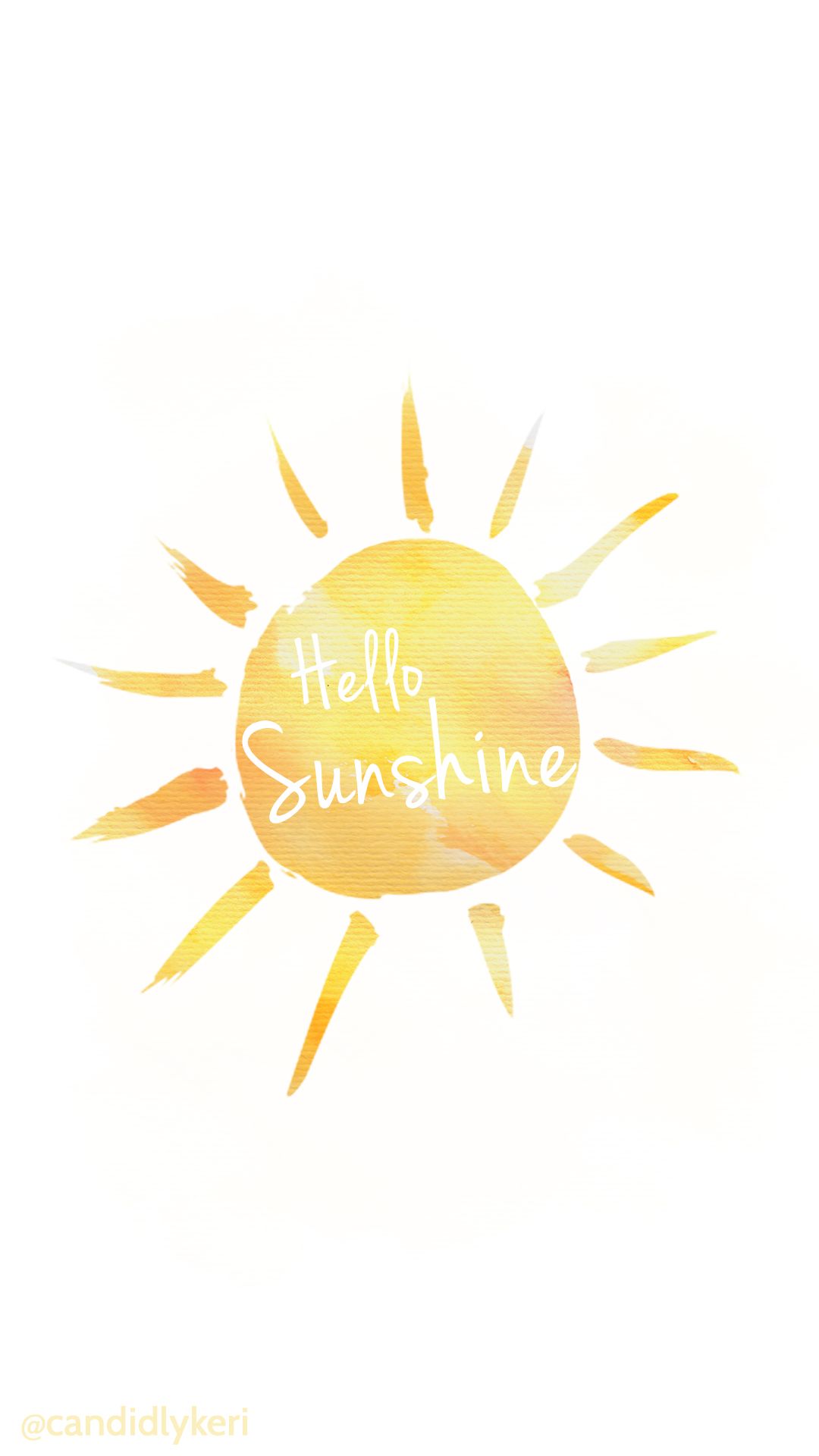 1080x1920 Hello Sunshine Yellow Watercolor Background Wallpaper You Can - Sunshine Watercolor