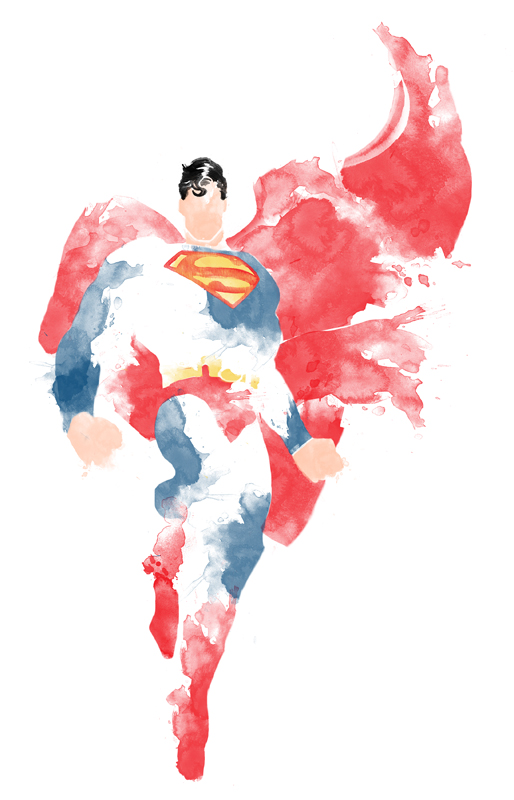 514x800 Marvel Dc Comics - Superman Watercolor