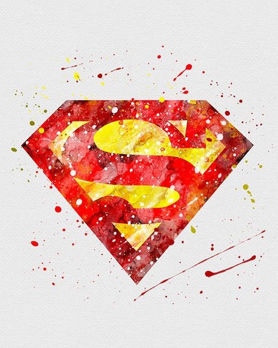 564x705 Resultado De Imagem Para Logo Superman Watercolor Free My Room - Superman Watercolor