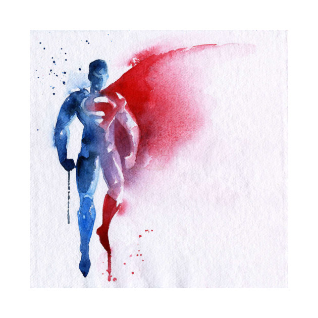 630x630 Watercolor Superman - Superman Watercolor