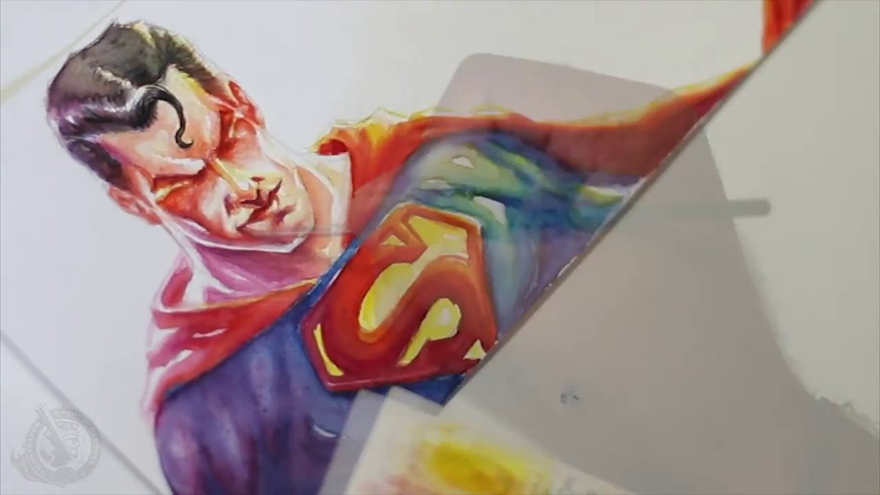 1280x720 Batman Vs Superman And Wonder Woman - Superman Watercolor