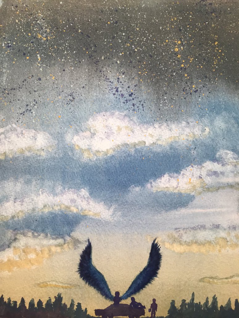 774x1032 Watercolor Supernatural Fan Art By Aleandri By Aleandriseige On - Supernatural Watercolor
