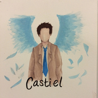 320x321 Watercolor Of Castiel Gonna Post More Supernatural Soon So - Supernatural Watercolor