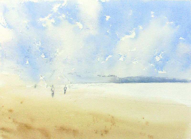 800x583 Painting Sand With Watercolor - Surf Watercolor