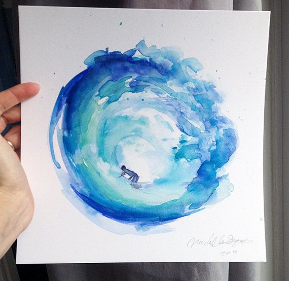 570x554 Surf Art - Surf Watercolor