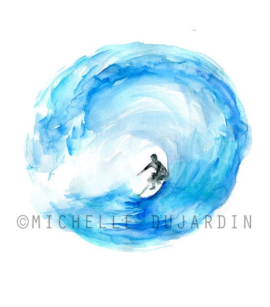547x623 Surf Art - Surf Watercolor