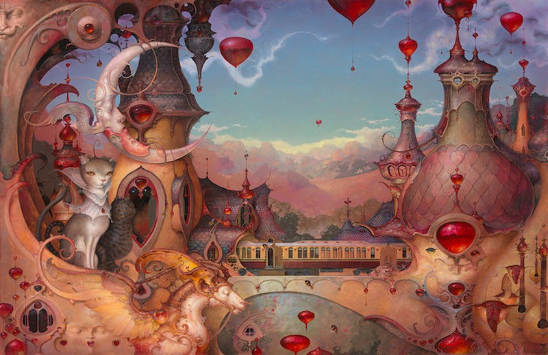 800x519 The Watercolor Paintings Of Daniel Merriam - Surreal Watercolor