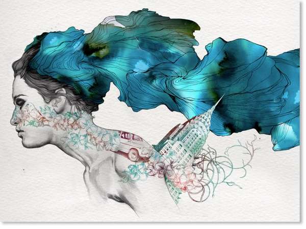 600x449 Surreal Watercolor Illustrations Gabriel Moreno - Surreal Watercolor Paintings