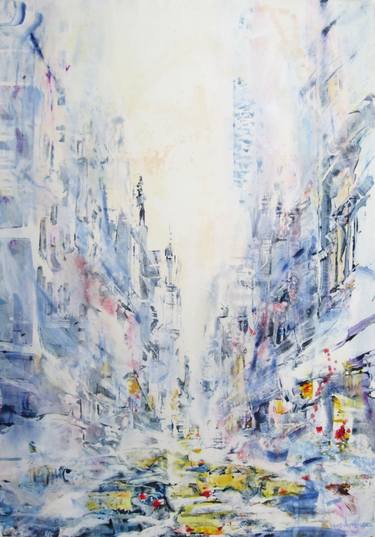 375x537 Original Cities Watercolor Paintings For Sale Saatchi Art - Surrealism Watercolor