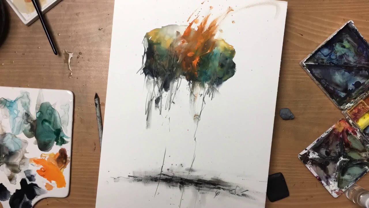 1280x720 Surrealisme Akvarel Sten Maleri Surrealism Watercolor Stone - Surrealism Watercolor