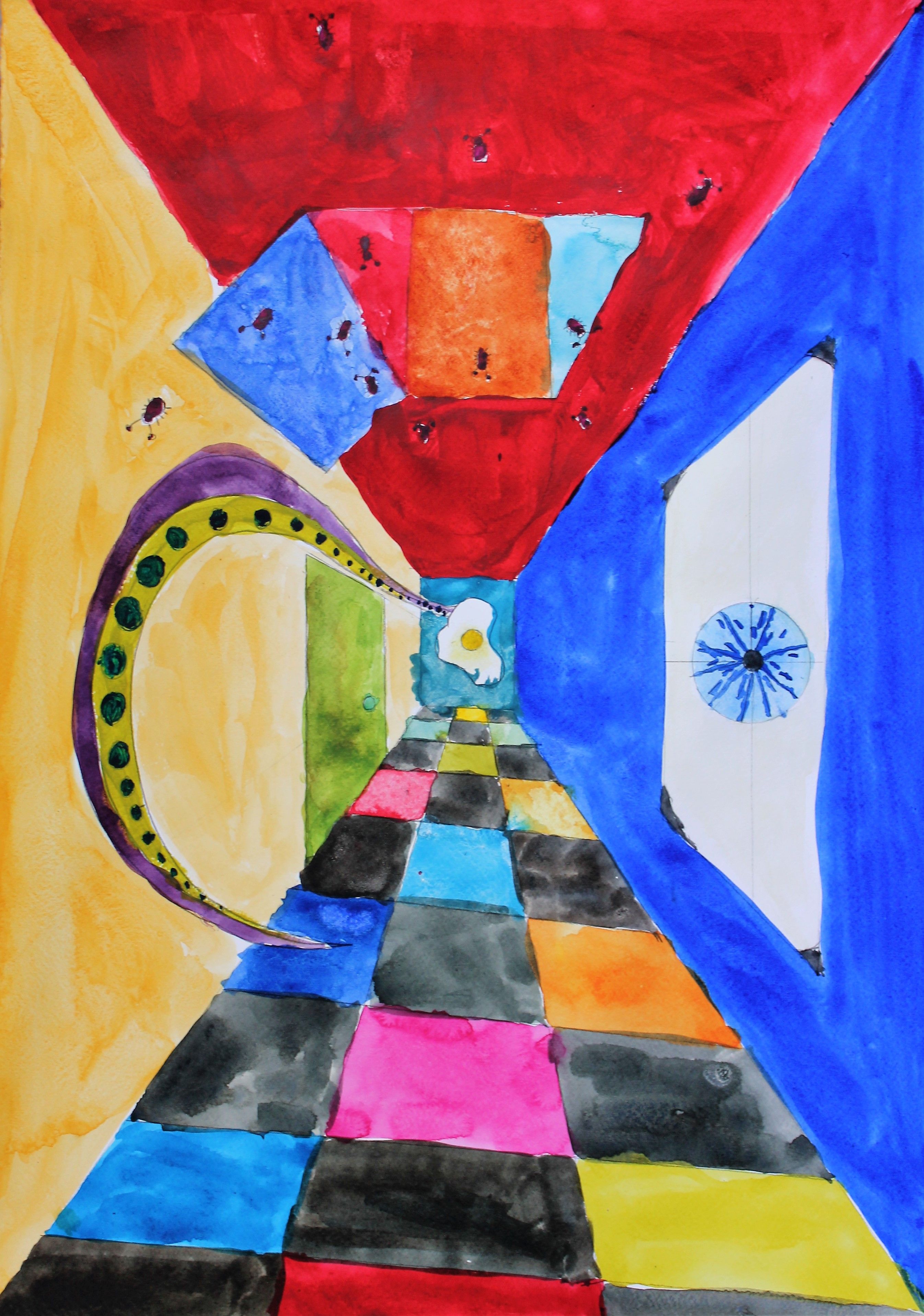 2692x3835 Watercolour Painting, Using Perspective Amp Surrealism, By Isabella - Surrealism Watercolor
