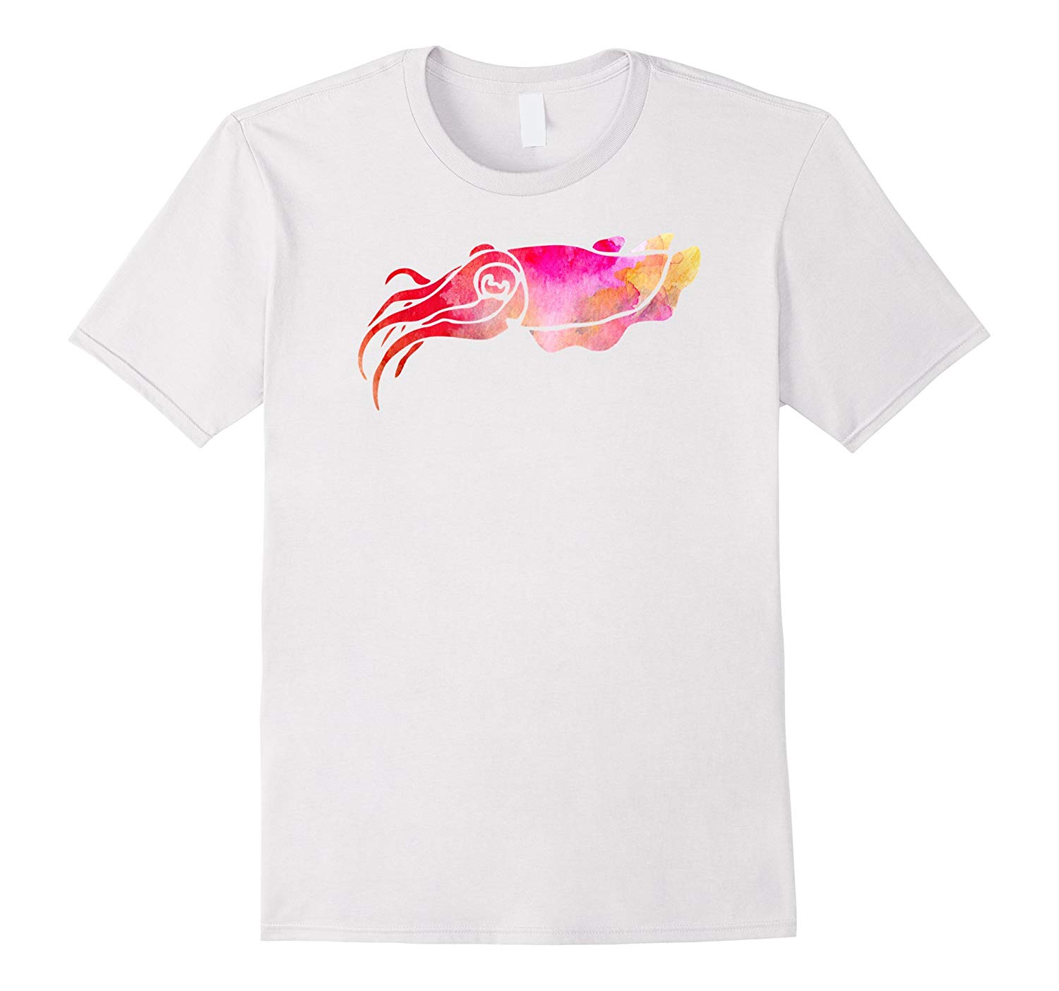 1500x1403 Cuttlefish Watercolor T Shirt Watercolor Painting T Shirt Th - T Shirt Watercolor