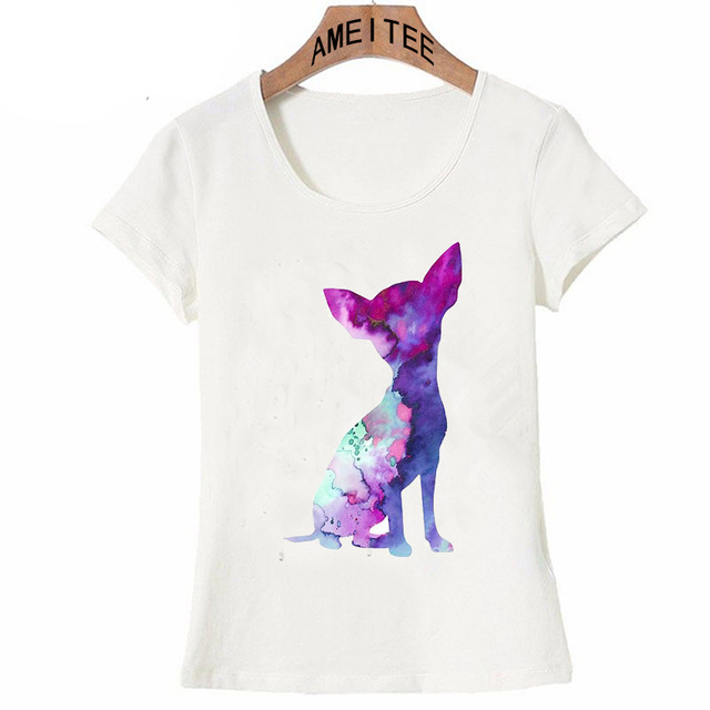 640x640 New Summer Women T Shirt Chihuahua Watercolor Painting T Shirt - T Shirt Watercolor