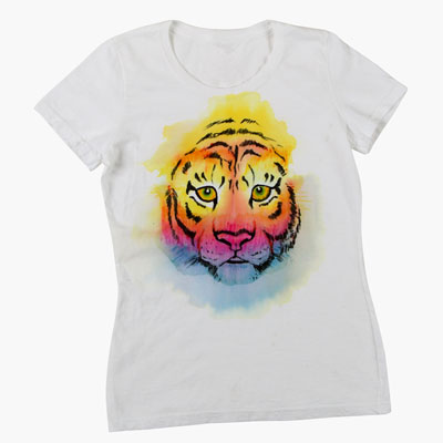 400x400 Wild Watercolor Tiger T Shirt Ilovetocreate - T Shirt Watercolor
