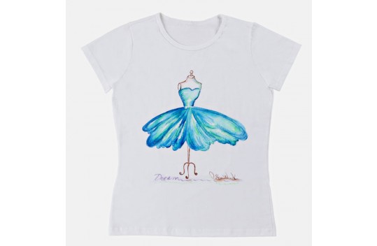539x352 Ilovetocreate A Dress To Impress Watercolor T Shirt A.c. Moore - T Shirt Watercolor