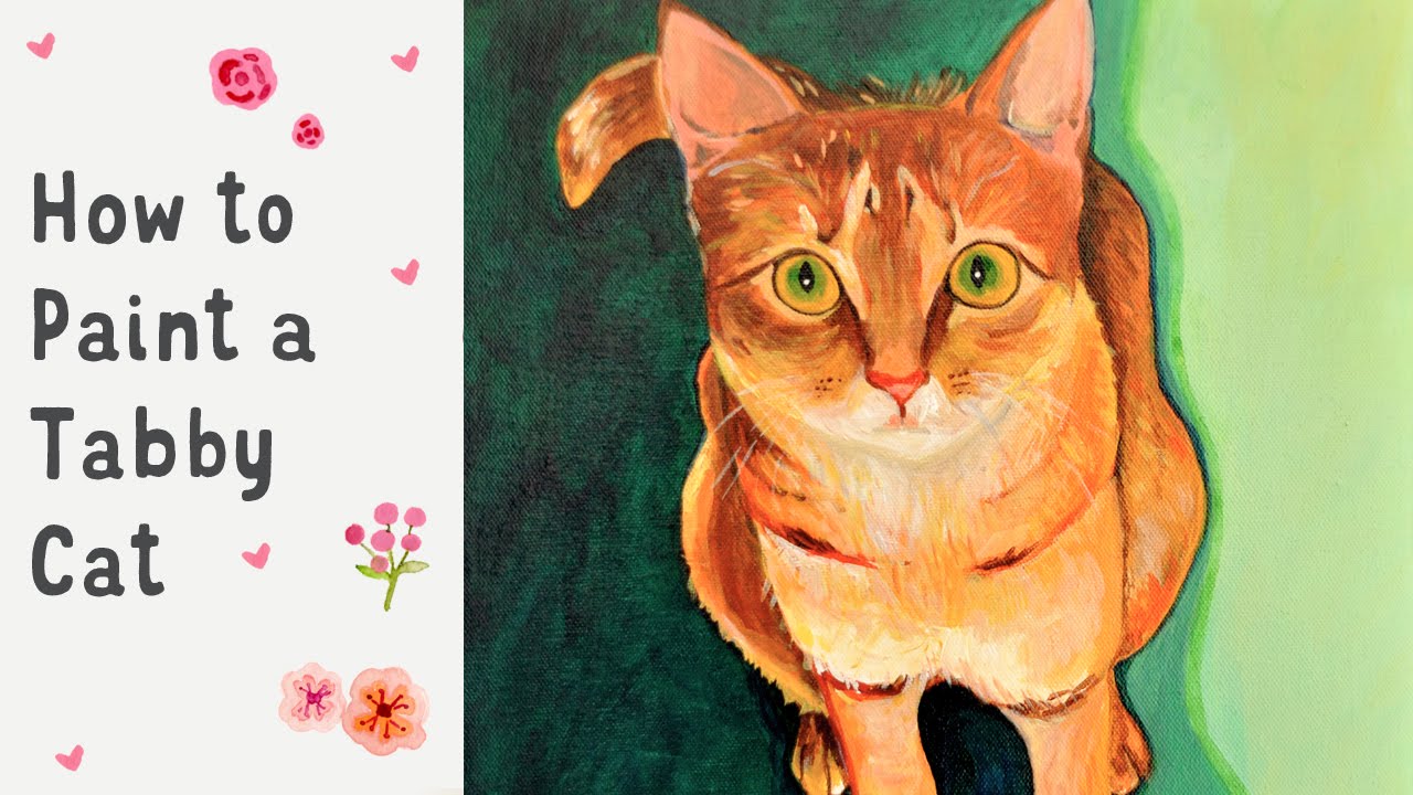 1280x720 How To Paint A Tabby Cat - Tabby Cat Watercolor
