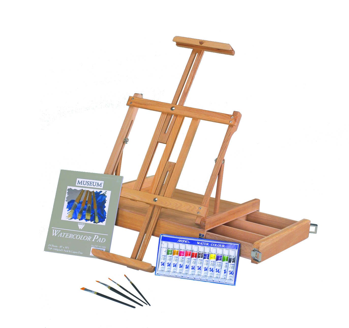 1373x1292 Vandyck Studio Wc Painting Kit - Tabletop Watercolor Easel