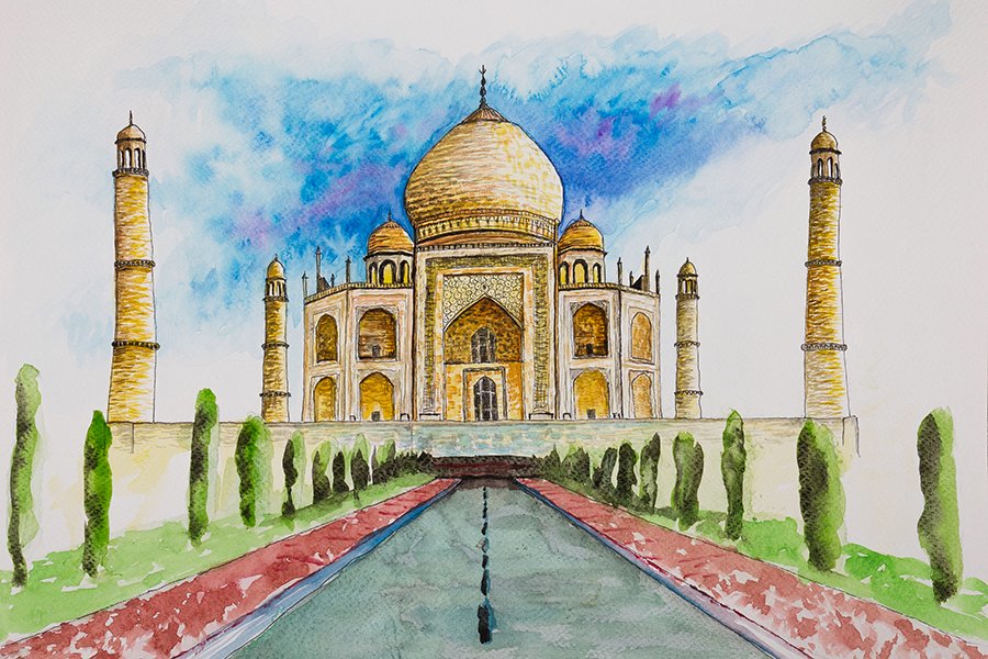 900x600 Brian Tomlinson Photography On Twitter Taj Mahal, Pen And - Taj Mahal Watercolor