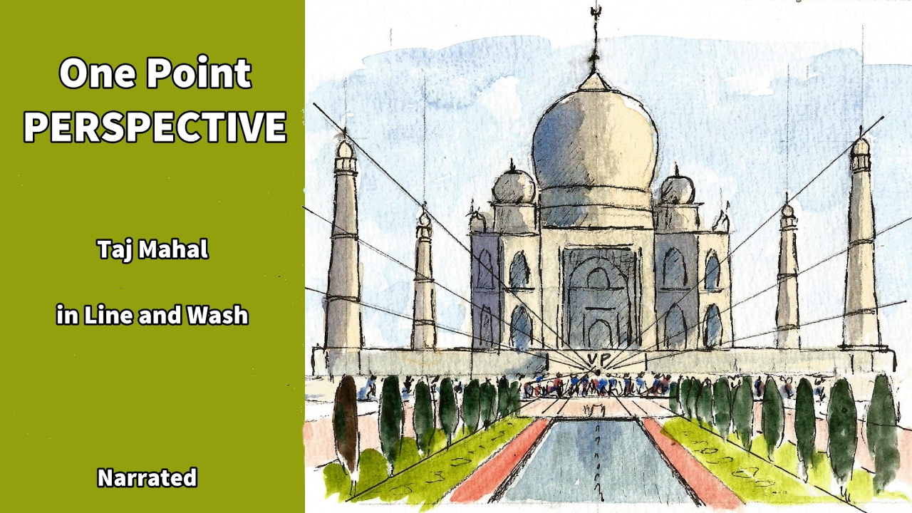 1280x720 How To Draw And Paint, In Watercolor, The Taj Mahal, Using One - Taj Mahal Watercolor