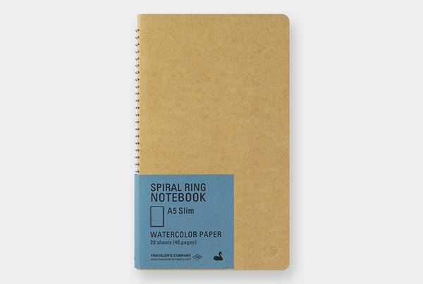 600x403 Spiral Ring Notebook (A5 Slim) Watercolor Paper Stickerrific - Tan Watercolor Paper
