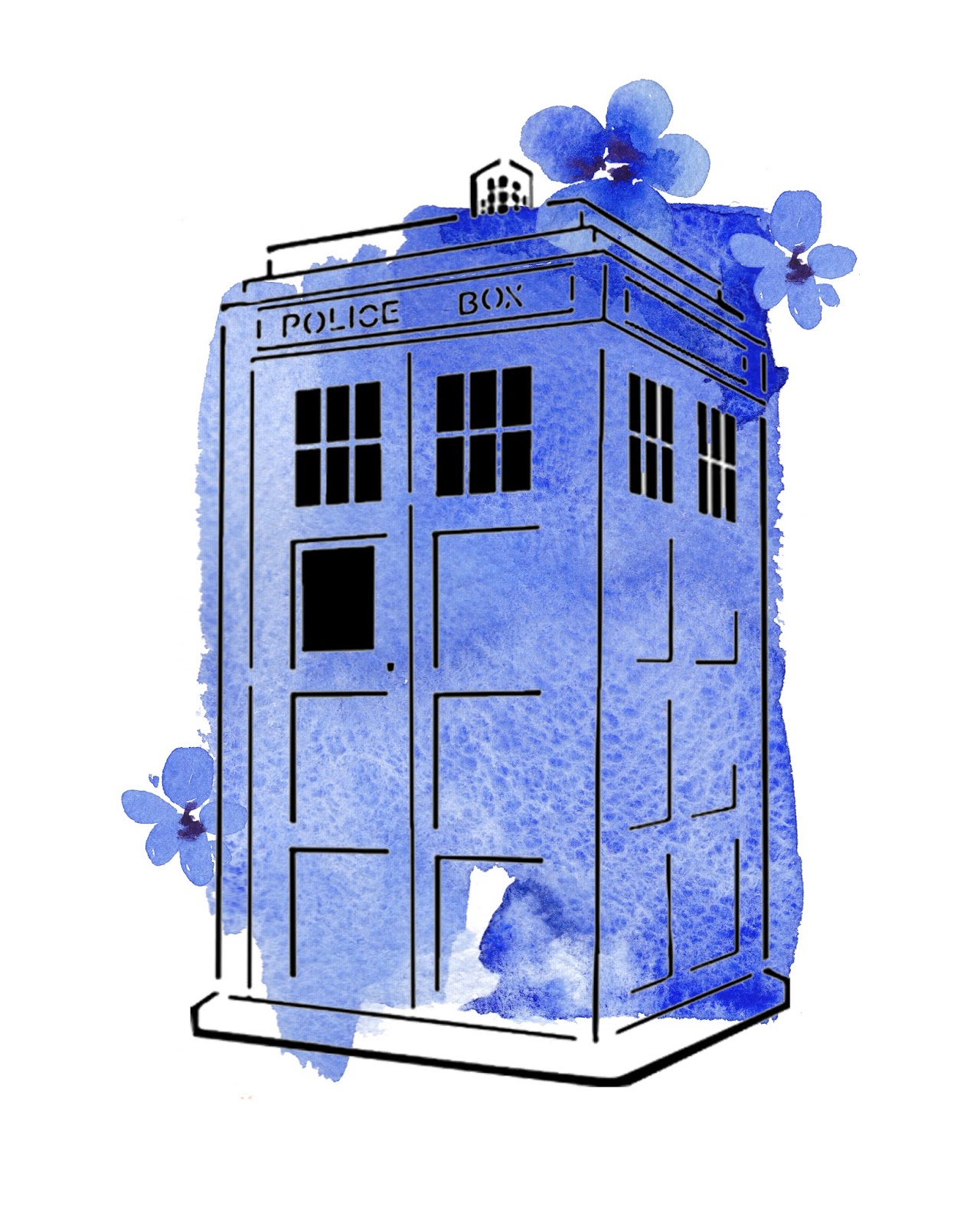 1280x1600 Doodlecraft Doctor Who Week Begins!!! - Tardis Watercolor