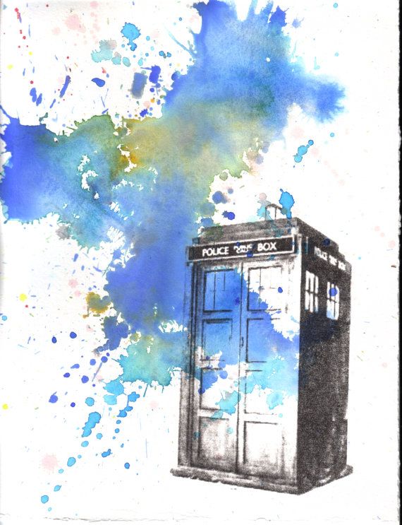 570x743 Tardis Watercolor. This Looks So Cool D Doctor Who - Tardis Watercolor